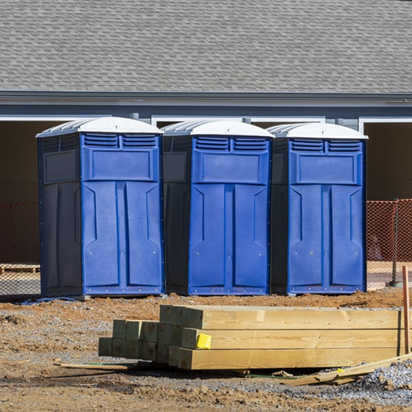 how often are the porta potties cleaned and serviced during a rental period in Grandview Plaza KS